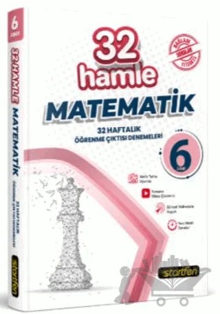 6. Sınıf Matematik 32 Hamle Kazanım Denemeleri – Kolektif – Startfen Yayınları kitap kapağı