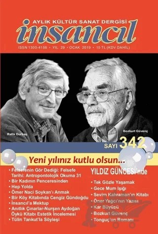 İnsancıl Aylık Kültür Sanat Dergisi Sayı: 342 Ocak 2019 – İnsancıl Dergisi Yayınları kitap kapağı