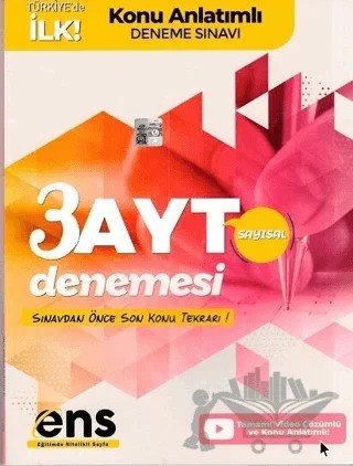 AYT Sayısal 3'lü Konu Anlatımlı Deneme – Kolektif – ENS Yayınları kitap kapağı