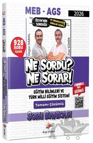2026 MEB AGS Eğitim Bilimleri ve Türk Milli Eğitim Sistemi Ne Sordu Ne Sorar Tamamı Video Çözümlü Soru Bankası – Özgür Hamal, Ziya Sümer – Dizgi Kitap kitap kapağı