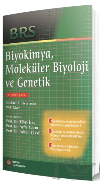 Biyokimya, Moleküler Biyoloji ve Genetik – Michael A. Lieberman, Rick Ricer – İstanbul Tıp Kitabevi kitap kapağı