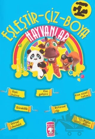 Eşleştir Çiz Boya - Hayvanlar – Kolektif – Timaş Çocuk kitap kapağı