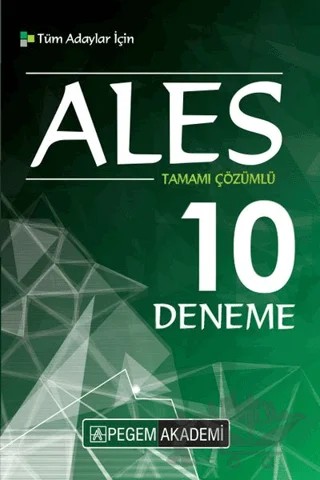 2019 ALES Tamamı Çözümlü 10 Deneme – Kolektif – Pegem Akademi Yayıncılık kitap kapağı