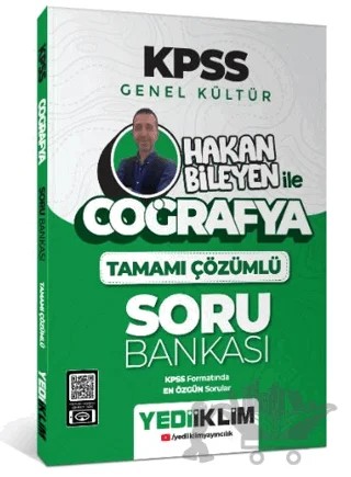 2025 KPSS Genel Kültür Coğrafya Hakan Bileyen İle Tamamı Çözümlü Soru Bankası – Hakan Bileyen – Yediiklim Yayınları kitap kapağı