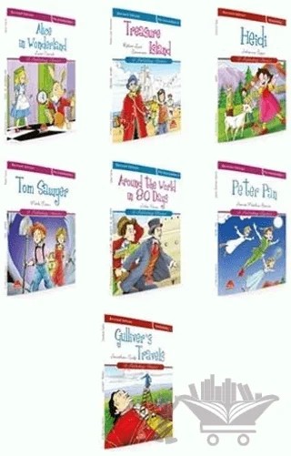 İngilizce Klasikler Serisi (7 Kitap Takım) – James Matthew Barrie, Johanna Spyri, Jonathan Swift, Jules Verne, Lewis Carroll, Mark Twaın, Robert Louıs Stevenson – D Publishing Yayınları kitap kapağı