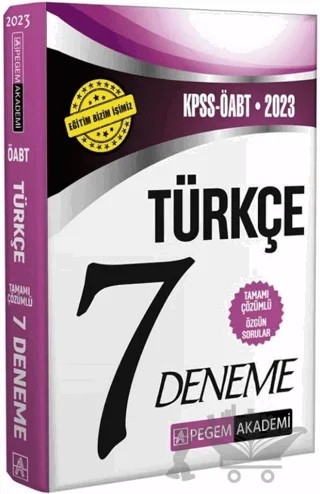 Pegem 2023 ÖABT Türkçe Öğretmenliği 7 Deneme Çözümlü Pegem Akademi Yayınları – Kolektif – Pegem Akademi Yayıncılık kitap kapağı