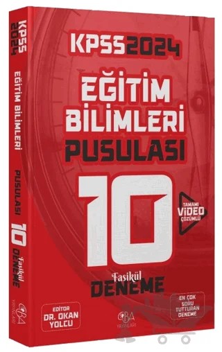 2024 KPSS Eğitim Bilimleri 10 Deneme Video Çözümlü – Okan Yolcu – CBA Akademi kitap kapağı