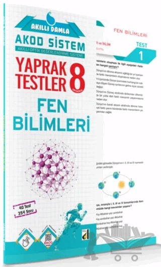 8. Sınıf Akıllı Damla Fen Bilimleri Yaprak Testi – Kolektif – Damla Yayınevi kitap kapağı