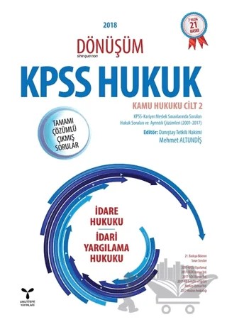 2018 Dönüşüm KPSS Hukuk - Kamu Hukuku Cilt 2 – S. Mehmet Yıldırım – Umuttepe Yayınları kitap kapağı