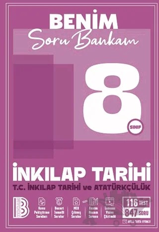 8. Sınıf Benim Soru Bankam İnkılap Tarihi – Kolektif – Benim Hocam Yayınları kitap kapağı