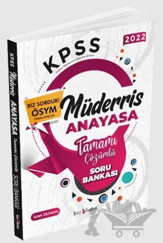 2022 KPSS Müderris Anayasa Tamamı Çözümlü Soru Bankası – İzzet Duman – Tercih Akademi Yayınları kitap kapağı