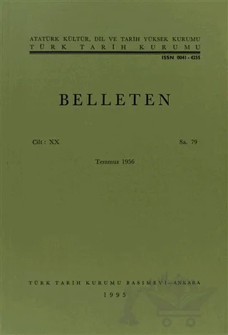 Belleten Sayı: 79 Cilt: 20 – Türk Tarih Kurumu Yayınları kitap kapağı