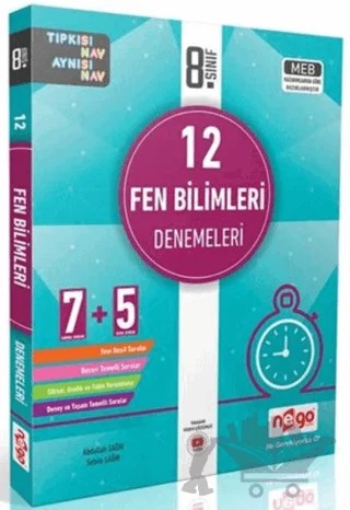 8. Sınıf Fen Bilimleri 12 li Branş Deneme Video Çözümlü – Kolektif – Nego Yayınları kitap kapağı