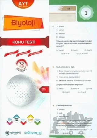 AYT Biyoloji Yaprak Test – Kolektif – Doğru Orantı Yayınları kitap kapağı