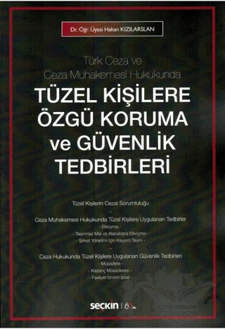 Tüzel Kişilere Özgü Koruma ve Güvenlik Tedbirleri – Hakan Kızılarslan – Seçkin Yayıncılık kitap kapağı