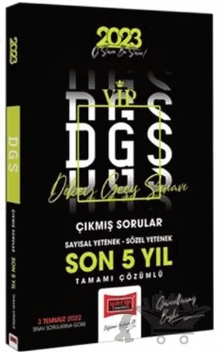 2023 DGS Son 5 Yıl Tamamı Çözümlü Çıkmış Sınav Soruları – Kolektif – Yargı Yayınevi kitap kapağı