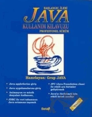 Java Kullanım Kılavuzu – Grup Java – Beta Yayınevi kitap kapağı