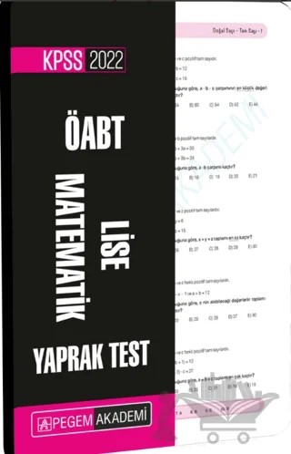 2022 KPSS ÖABT Lise Matematik Yaprak Test – Kolektif – Pegem Akademi Yayıncılık kitap kapağı