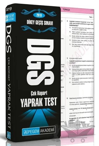 2019 DGS Çek Kopar Yaprak Test – Kolektif – Pegem Akademi Yayıncılık kitap kapağı