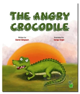 The Angry Crocodile – David Simpson – Yeşil Dinozor kitap kapağı