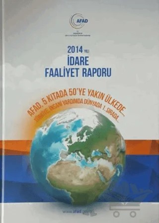 2014 Yılı idare Faaliyet Raporu – Fuat Oktay – AFAD kitap kapağı