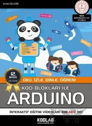 Kod Blokları İle Arduino – Erdal Delebe – Kodlab Yayın Dağıtım kitap kapağı