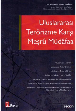 Uluslararası Terörizme Karşı Meşru Müdafaa – Hakkı Hakan Erkiner – Seçkin Yayıncılık kitap kapağı