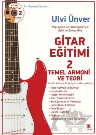 Gitar Eğitimi 2 - Temel Armoni ve Teori – Ulvi Ünver – 3 Adam Yayınları kitap kapağı
