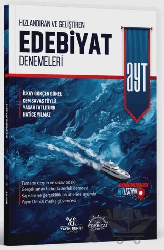 AYT Edebiyat Denemeleri – İlkay Gökçen Günel, Cem Savaş Tüylü, Yaşar Tatlıtürk, Hatice Yılmaz – Edebiyat Denizi kitap kapağı