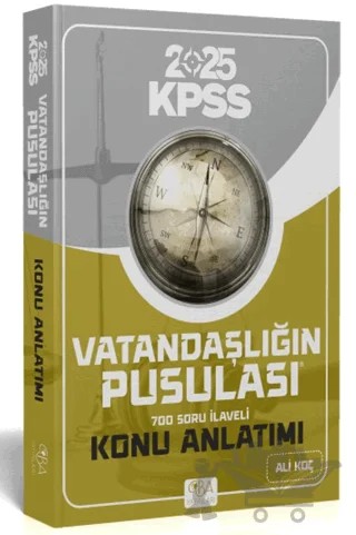 2025 KPSS Vatandaşlığın Pusulası Konu Anlatımı 700 Soru İlaveli – Ali Koç – CBA Akademi kitap kapağı