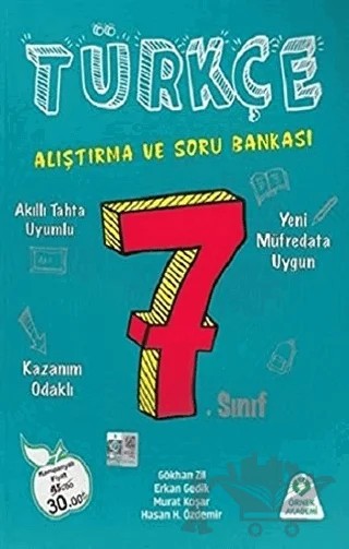 7. Sınıf Türkçe Alıştıma ve Soru Bankası – Kolektif – Örnek Akademi kitap kapağı
