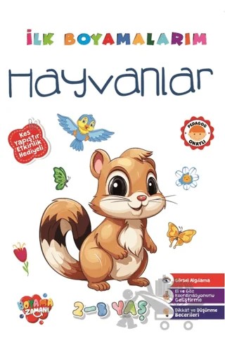 İlk Boyamalarım - Hayvanlar – Abdullah Karaca – Boyama Zamanı kitap kapağı