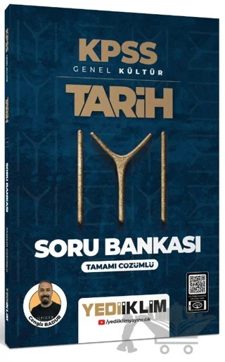 KPSS Genel Kültür Tarih Tamamı Çözümlü Soru Bankası – Cengiz Badur – Yediiklim Yayınları kitap kapağı