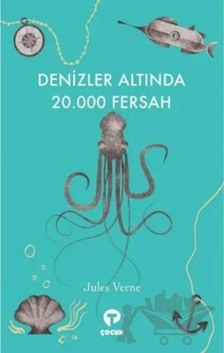 Denizler Altında 20.000 Fersah – Jules Verne – Turkuvaz Çocuk kitap kapağı