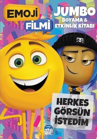 Emoji Filmi Jumbo Boyama ve Etkinlik Kitabı – Cordelia Evans – Martı Çocuk Yayınları kitap kapağı