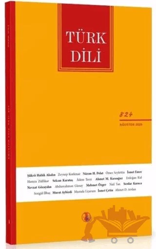 Türk Dili Dergisi Sayı: 824 Ağustos 2020 – Türk Dil Kurumu Yayınları kitap kapağı