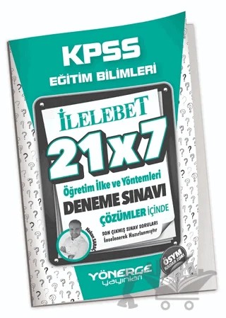 KPSS Eğitim Bilimleri Öğretim İlke ve Yöntemleri 21x7 Deneme Çözümlü – Hakan Saraç – Yönerge Yayınları kitap kapağı