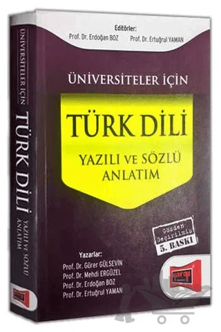 Üniversiteler İçin Türk Dili Yazılı ve Sözlü Anlatım – Kolektif – Yargı Yayınevi kitap kapağı