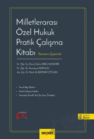 Milletlerarası Özel Hukuk Pratik Çalışma Kitabı – Nazlı Albayrak Ceylan, Rumeysa Partalcı, Deniz Defne Kırlı Aydemir – Seçkin Yayıncılık kitap kapağı