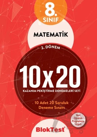 8. Sınıf Bloktest 2. Dönem Matematik 10x20 Kazanım Pekiştirme Denemeleri Seti – Kolektif – Tudem Yayınları - Bayilik kitap kapağı