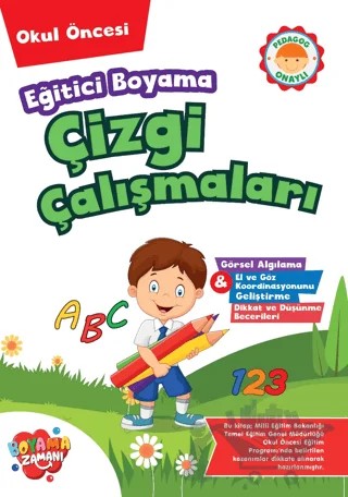 Eğitici Boyama – Çizgi Çalışmaları – Kolektif – Boyama Zamanı kitap kapağı