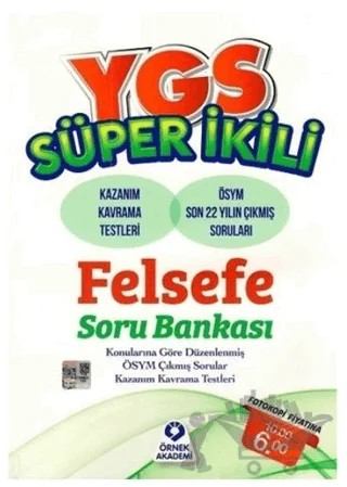 YGS Süper İkili Felsefe Soru Bankası – Kolektif – Örnek Akademi kitap kapağı