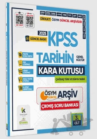 2025 KPSS Tarihin Kara Kutusu 3.Cilt PDF ve Video Çözümlü Konu Özetli ÖSYM Çıkmış Soru Havuzu Bankası – Kolektif – Karakutu Yayın kitap kapağı