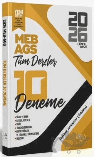 2026 MEB- AGS Tüm Dersler 10 Deneme – Kolektif – CBA Akademi kitap kapağı