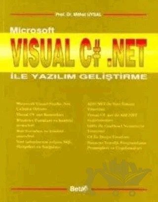 Microsoft Visual C# Net ile Yazılım Geliştirme – Mithat Uysal – Beta Yayınevi kitap kapağı