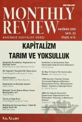 Monthly Review Bağımsız Sosyalist Dergi Sayı: 23 / Haziran 2010 – Monthly Review Dergisi kitap kapağı