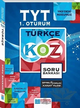 TYT 1. Oturum Türkçe Kolaydan Zora Soru Bankası – Kolektif – Evrensel İletişim Yayınları kitap kapağı