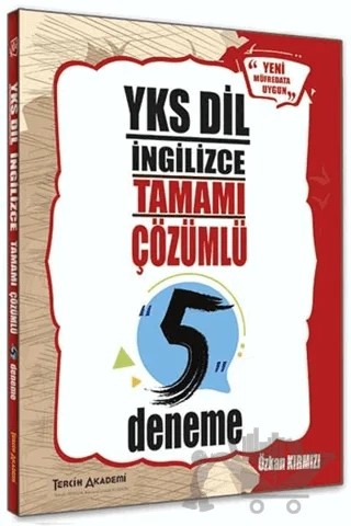 YKS - DIL İngilizce Çözümlü 5 Deneme – Özkan Kırmızı – Tercih Akademi Yayınları kitap kapağı