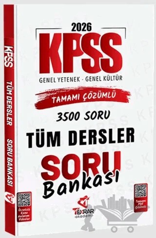 2026 KPSS Tüm Dersler Soru Bankası – Kolektif – Tekrar Akademi Yayınları kitap kapağı