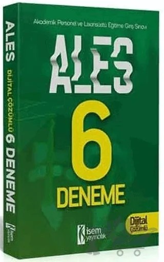 2020 ALES 6 Deneme Çözümlü – Kolektif – İSEM Yayıncılık kitap kapağı